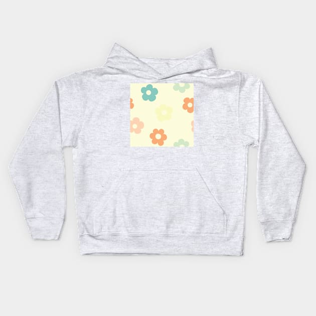 Chunky Retro Flowers - Cute Pastel Combo Kids Hoodie by Charredsky